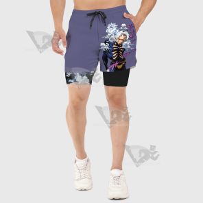 Jojos Bizarre Adventure Weather Report Purple Men Compression Gym Short