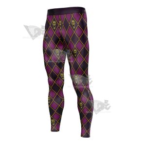 Jojos Bizarre Adventure Yoshikage Kira Purple Mens Compression Legging