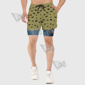 Jujutsu Kaisen Nanami Kento Yellow Men Compression Gym Short