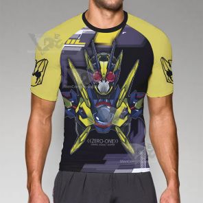 Kamen Rider Zero One Yellow Short Sleeve Compression Shirt