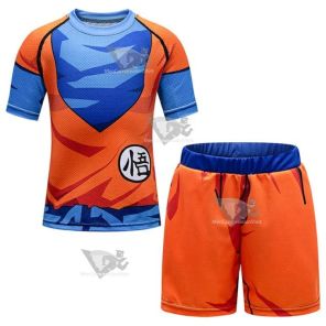 Kids Dragon Ball Z Goku Short Sleeve Compression Short Set