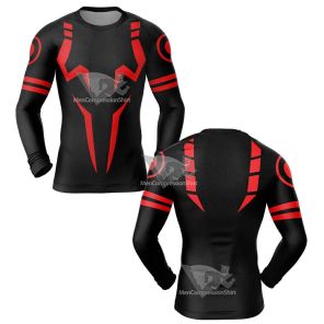 King Of Curses Red Long Sleeve Compression Shirts