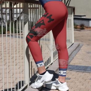 Kingdom Hearts 2 Pence Dogstreet Red Women Compression Legging