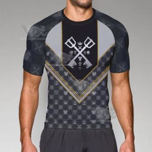 Kingdom Hearts Key Black Short Sleeve Compression Shirt