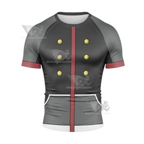 Kingdom Hearts Sora Grey Cosplay Short Sleeve Compression Shirt