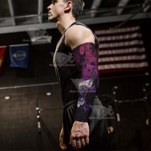 Kokushibou Demon Slayer Purple Compression Arm Sleeve