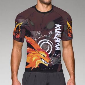 Kurama Black Short Sleeve Compression Shirt