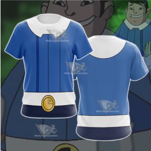 Legion Of Superheroes Bouncing Boy Blue And White Cosplay T-Shirt