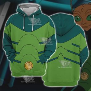 Legion Of Superheroes Chameleon Boy Green Cosplay Hoodie