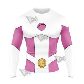 Legion Of Superheroes Saturn Girl Pink Long Sleeve Compression Shirt