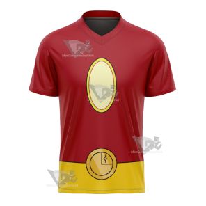 Legion Of Superheroes Sun Boy Back Red Cosplay Football Jersey