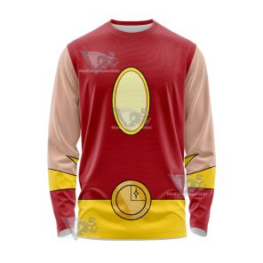 Legion Of Superheroes Sun Boy Back Red Cosplay Long Sleeve Shirt