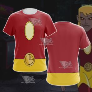 Legion Of Superheroes Sun Boy Back Red Cosplay T-Shirt