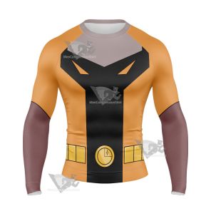 Legion Of Superheroes Timber Wolf Orange Long Sleeve Compression Shirt