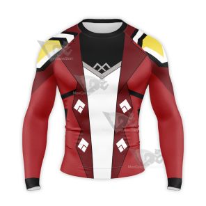 Lol Arcane Vi Red Long Sleeve Compression Shirt