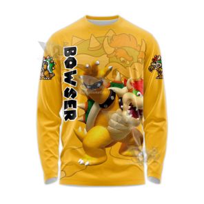 Mario Sports Bowser Yellow Long Sleeve Shirt