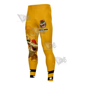 Mario Sports Bowser Yellow Mens Compression Legging