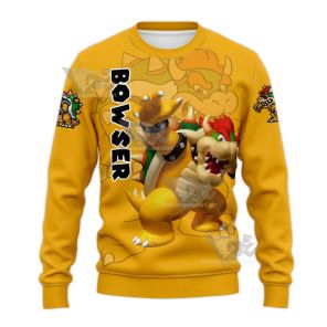 Mario Sports Bowser Yellow Sweatshirt