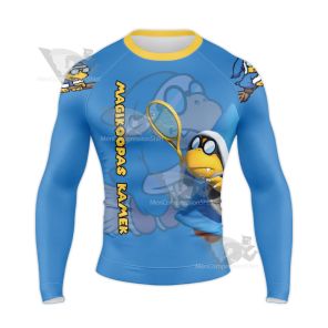 Mario Sports Magikoopas Kamek Play Tennis Long Sleeve Compression Shirt