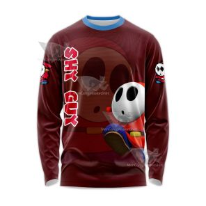 Mario Sports Shy Guy Play Tennis Long Sleeve Shirt