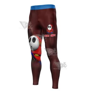 Mario Sports Shy Guy Play Tennis Mens Compression Legging