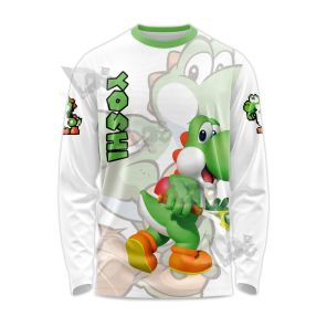 Mario Sports Yoshi Play Tennis Long Sleeve Shirt