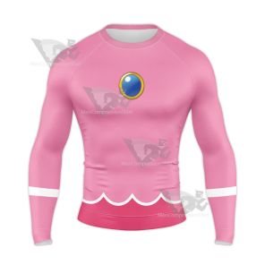 Mario Tennis Aces Princess Peach Long Sleeve Compression Shirt