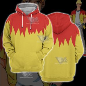 Martin Mystery Red And Yellow Cosplay Hoodie