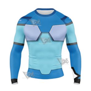 Mega Man X Blue Long Sleeve Compression Shirt