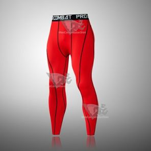 Mens Basic Compression Legging Red