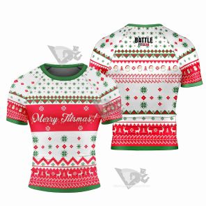 Merry Jitsmas Short Sleeve Rash Guard