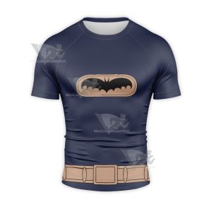 Merry Little Batman Icon Short Sleeve Compression Shirt