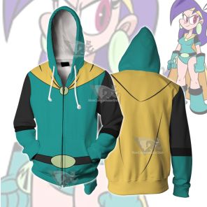 Mighty Magiswords Vambre Warrior Green Cosplay Zip Up Hoodie