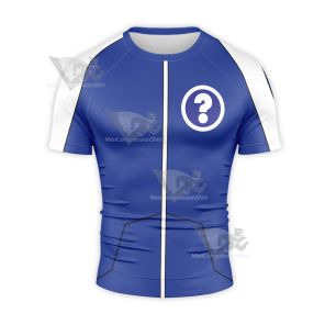 Mike Tyson Mysteries Blue Cosplay Short Sleeve Compression Shirt