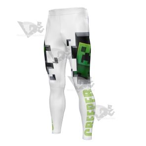 Minecraft Creeper Break Through The Wall Men Compression Legging