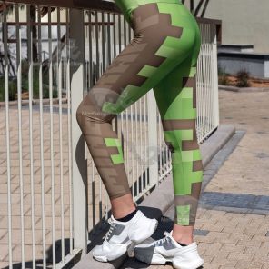 Minecraft Square Pattern Women Compression Legging