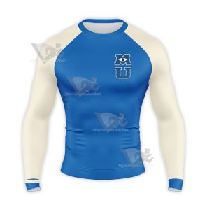 Monsters University Campus Blue Icon Jacket Long Sleeve Compression Shirt