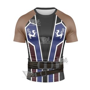 Mortal Kombat 11 Kung Lao Short Sleeve Compression Shirt