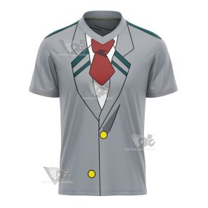 My Hero Academia Izuku Midoriya Deku Red Football Jersey