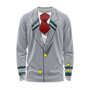 My Hero Academia Izuku Midoriya Deku Red Long Sleeve Shirt