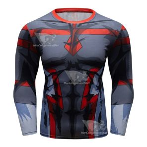 My Hero Academia Young Might Grey Elite Long Sleeve Rashguard