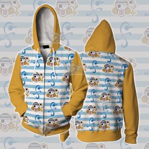 Nami Skull Blue Cosplay Zip Up Hoodie