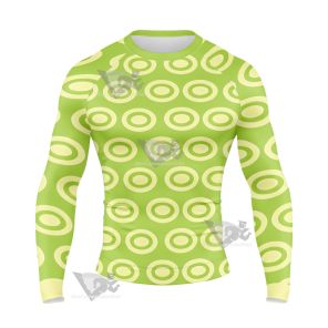 Nami Stampede Green Long Sleeve Compression Shirt