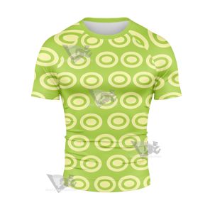 Nami Stampede Green Short Sleeve Compression Shirt