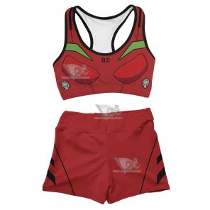 Neon Genesis Asuka Women Compression Active Wear Set