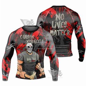 No Lives Matter Jason Voorhees Mens Long Sleeve Rash Guard