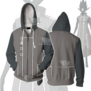 Oban Star Racers Spirit Grey Cosplay Zip Up Hoodie