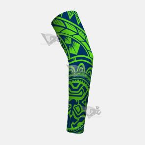 Oceanic Warrior Green Blue Kids Arm Sleeve