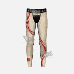 Old Baseball Kids Compression Tights Leggings