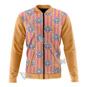 One Piece Chopper Skull Flag Pink Bomber Jacket